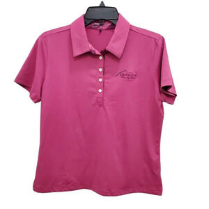 NikeGolf Dri-Fit Women's Fuchsia Fire Rock Country Club Short Sleeve Polo Size M